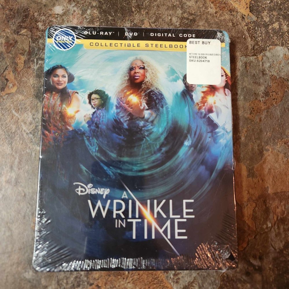 Disney A Wrinkle in Time Blu Ray + DVD + Digital Code Steelbook - Brand new